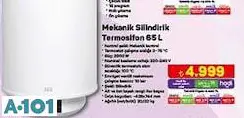 SEG MEKANİK SİLİNDİRİK TERMOSİFON 65 L